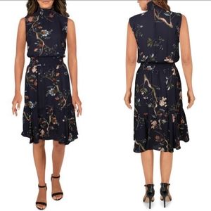 NWOT Nanette Lepore Sleveless Pleated Midi Dress Size 10